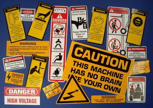 Machine Safety Labels, Caution Warning Danger Labels